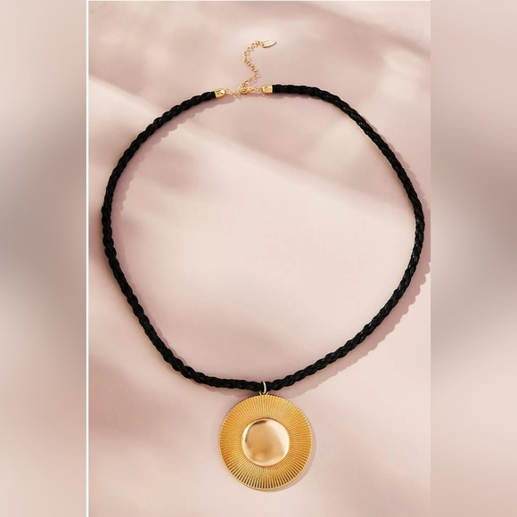 Anthropologie,Restored Vintage Collection: Large Round Pendant Necklace- NEW!! - Picture 1 of 11